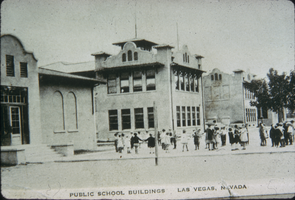 Slide of Las Vegas Grammar School, circa 1920s