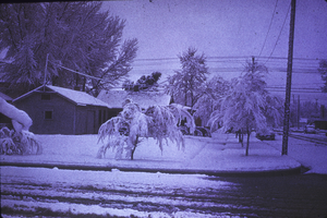 Slide of snow-covered Las Vegas, circa early 1900s