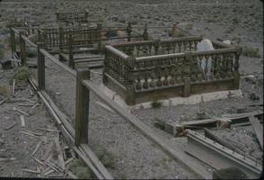 Slide of cemetery at Candelaria, Nevada, circa 1960s - 1970s