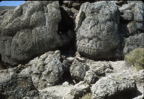 Slide of petroglyphs, Lahontan, Nevada, circa 1960s