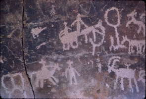 Slide of petroglyphs, Lahontan, Nevada, circa 1960s