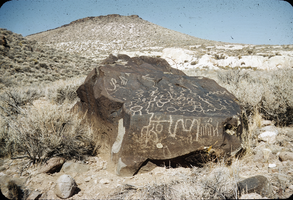Slide of petroglyphs, Nine Mile Canyon, Utah, circa 1960s