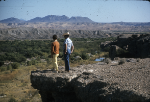 Slide of people overlooking Muddy, Nevada, circa 1960s