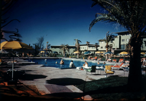 Slide of the Flamingo Hotel, Las vegas, circa 1950s