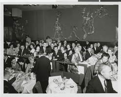 Photograph of Rexair Inc.'s national manufacturing executives at an annual sales meeting, Detroit, Michigan, January 23, 1963
