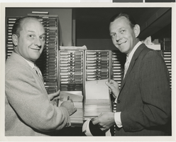 Photograph of two unidentified men working at the Sands Hotel and Casino, Las Vegas, circa mid 1950s - early 1960s