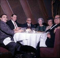Film transparency of unidentified guests at a banquet at the Sands Hotel in Las Vegas, circa 1965