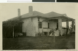 Postcard of W. R. Thomas residence, Las Vegas, circa early 1900s