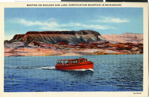 Postcard of Fortification Mountain, Lake Mead, circa 1930s