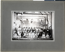 Photograph of the production cast of "The Mikado," unknown location, circa early 1900s