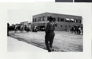Photograph of a circus parade, Las Vegas, circa early 1900s