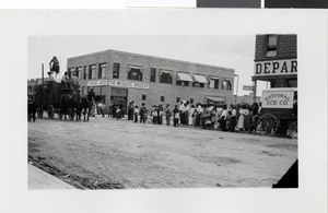 Photograph of a circus parade, Las Vegas, circa early 1900s