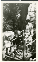 Photograph of Cressa Springer Hancock with Mrs. McFarland, Nevada, circa 1930
