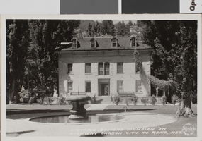 Postcard of Bower Mansion, Carson City, circa early 1900s