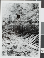 Photograph of the start of construction on Hoover Dam, 1931