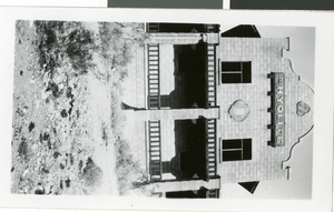 Photograph of a deserted Rhyolite Depot, Las Vegas, circa 1920s
