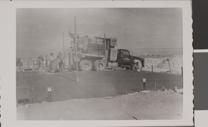 Photograph of Frazier Hall construction, Nevada Southern University, Las Vegas, circa 1956