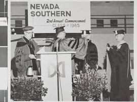 Photograph of Nevada Southern University Commencement, Las Vegas, June 14, 1965