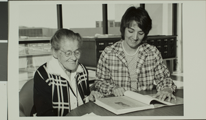 Black-and-white photograph of the James Dickinson Library, Las Vegas, February 1977