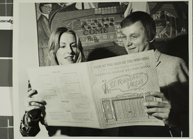 Photograph of Hal Erickson and others, Universtiy of Nevada, Las Vegas, February 25, 1975