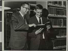 Photograph of Eugene Metheny and Hal Erickson, Nevada Southern University, February 1969