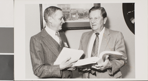 Photograph of individuals at James Dickinson Library, University of Nevada, Las Vegas, October 10, 1981