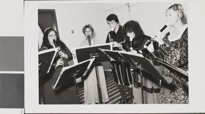 Photograph of individuals at James Dickinson Library, University of Nevada, Las Vegas, October 10, 1981