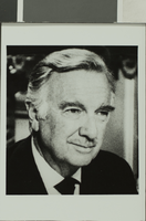 Photographs of Walter Cronkite likely at the University of Nevada, Las Vegas, February 08, 1982