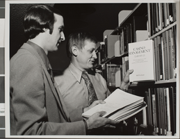 Photograph of Bill Friedman and Hal Erickson, University of Nevada, Las Vegas, circa 1970s-1980s