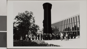 Photograph of flashlight sculpture, University of Nevada, Las Vegas, circa 1980s