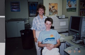 Photograph of Copy Service staff, University of Nevada, Las Vegas, May 1992