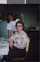 Photograph of Cathy Marion and Annette Irwin, University of Nevada, Las Vegas, May 1992