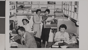Photograph of Southern Regional Division administration, University of Nevada, Las Vegas, late 1957