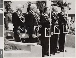 Photograph of dedication/cornerstone ceremony, University of Nevada, Las Vegas, October 07, 1984
