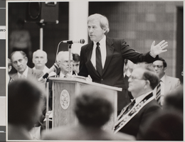 Photograph of dedication/cornerstone ceremony, University of Nevada, Las Vegas, October 07, 1984