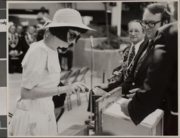 Photograph of dedication/cornerstone ceremony, University of Nevada, Las Vegas, October 07, 1984