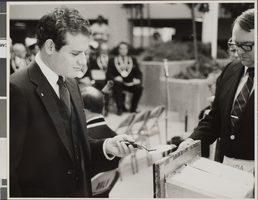 Photograph of dedication/cornerstone ceremony, University of Nevada, Las Vegas, October 07, 1984