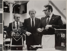 Photograph of dedication/cornerstone ceremony, University of Nevada, Las Vegas, October 07, 1984