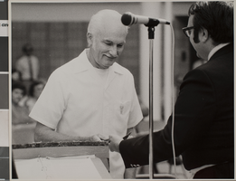Photograph of dedication/cornerstone ceremony, University of Nevada, Las Vegas, October 07, 1984