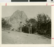 Photograph of Tweed Wilson with J. B. Wilson, Southern Nevada, early 1900s