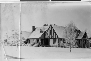 Photograph of east-north exposures with snow, Las Vegas, early 1900s