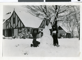 Photograph of east-north exposures with children Betty and Robert, Las Vegas, 1938