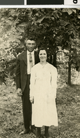Postcard of daughter and son of H. W. Cross on postcard, Las Vegas, circa 1900s