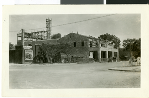 Photograph of El Portal theater under construction on Fremont Street, Las Vegas, circa early 1900s