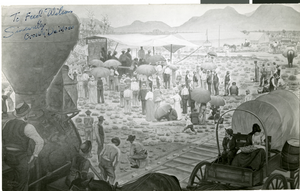 Photograph of a Crosby DeMoss mural, circa 1930s to 1960s