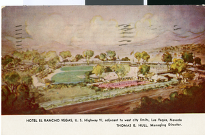 Postcard of El Rancho Vegas Hotel, Las Vegas, circa 1940s