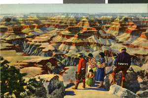 Postcard of the Grand Canyon, circa mid 1930s to 1950s