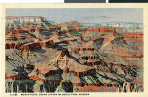 Postcard of the Grand Canyon, circa mid 1930s to 1950s