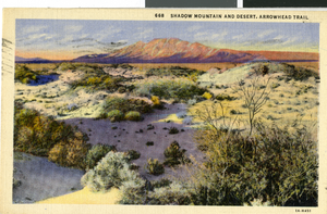 Postcard of the southwest desert, circa 1930s to 1950s