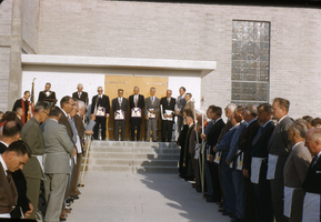 Slide of the Griffith Methodist Church dedication, las Vegas, 1955